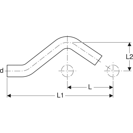 60802 Обводное колено Geberit Mapress из меди, с гладкими концевиками Geberit  - Вид №2