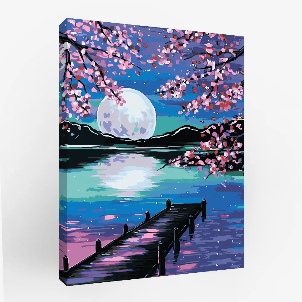 Картина по номерам Ночь под сакурой 40х50 см FBRUSH STLM-2142546 - Вид №2