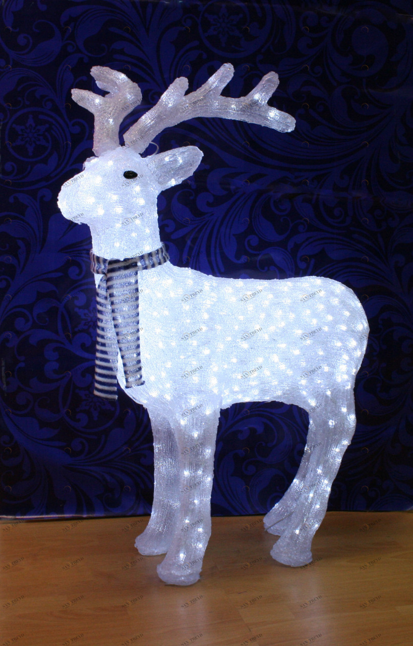 Световая Фигура "Благородный Олень" 3D ELKI СВЕТОВЫЕ ФИГУРЫ 017731 Белый 