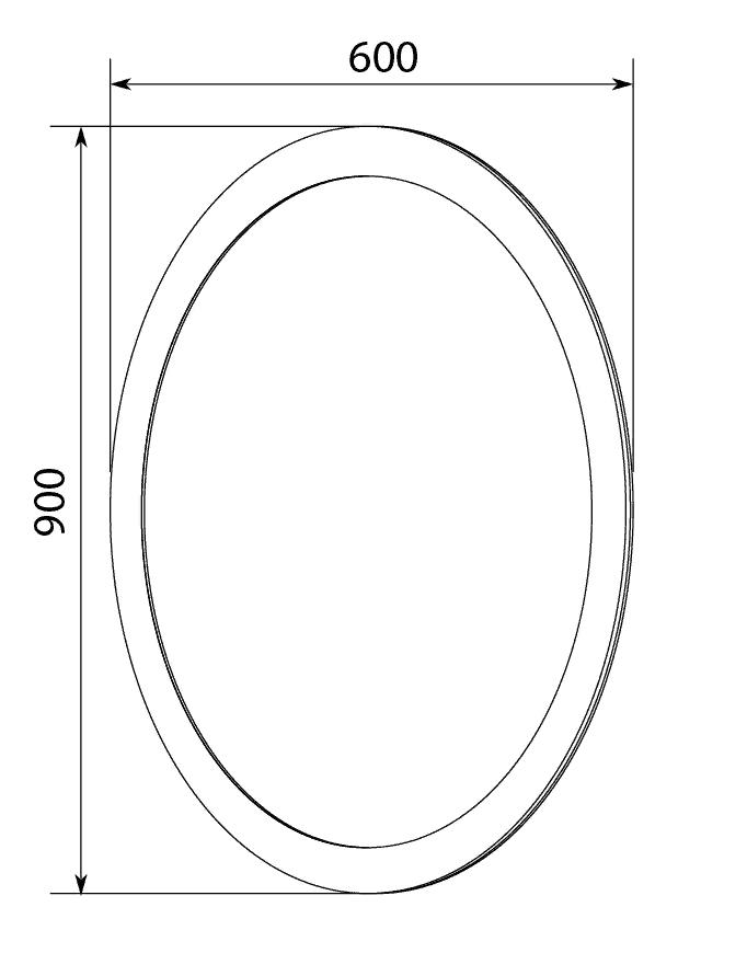 У73235 Зеркало Arrondi/Bonne 60 White 1 Marka Art - Вид №4