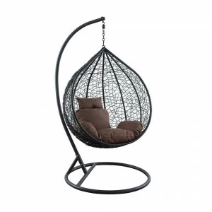 Подвесное кресло черное Leset Kokos Big IMPEX  00-3885756 Коричневый;черный