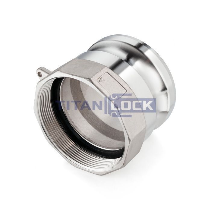 Камлок нержавеющий тип A ниппель, внутр. резьба BSP 4", AISI316, TL400ASS316 TITAN LOCK  - Вид №3