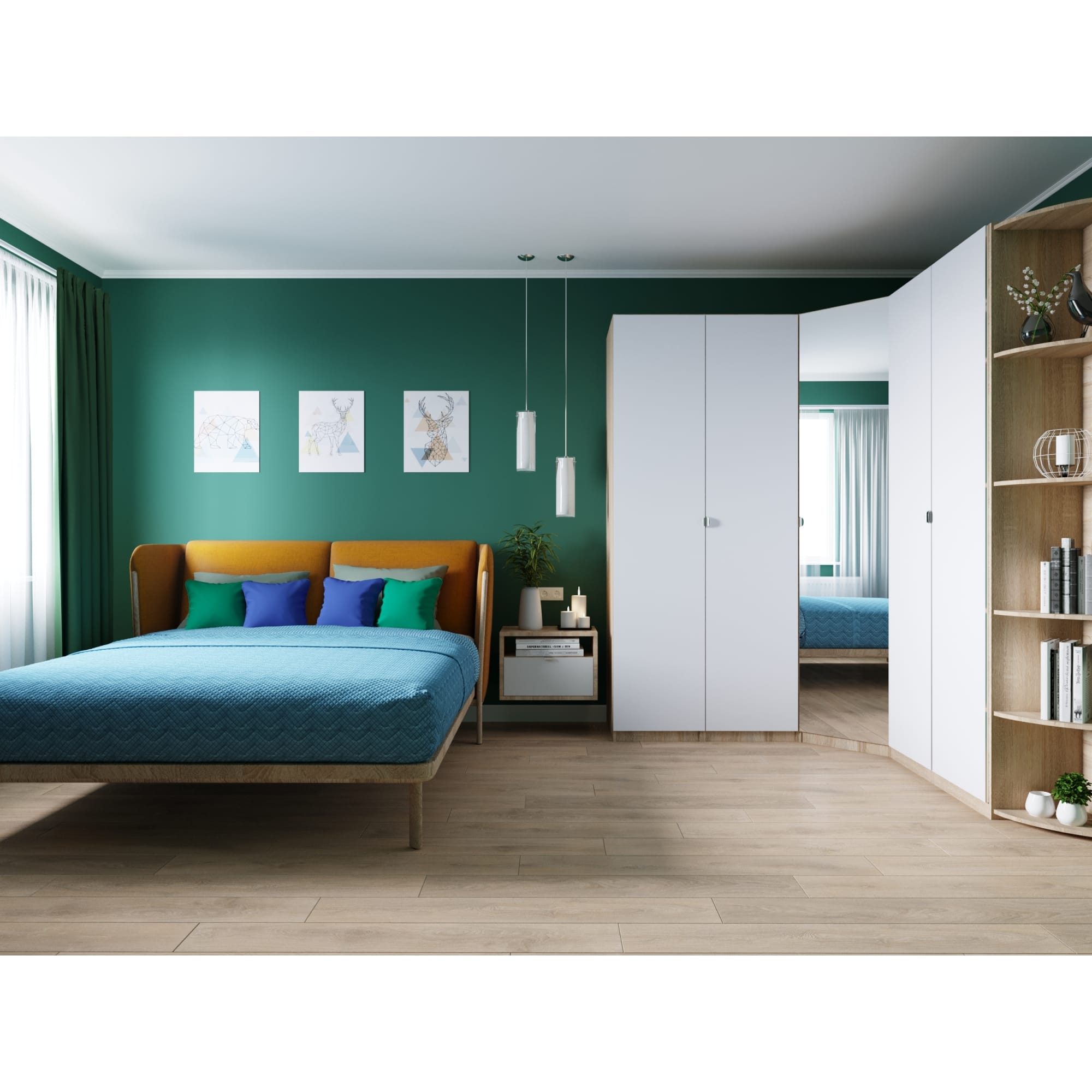 82118778 Покрывало, 160х200 см, полиэстер, цвет индиго Santreyd  - Вид №6