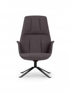 HV 9090 high backrest armchair with 4-spoke swivel steel base True Design Hive