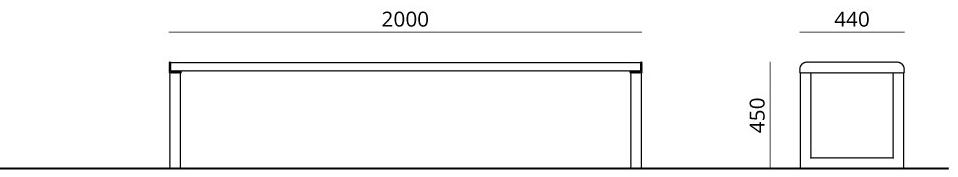 Urbantime Скамья из алюминия Ventiquattrore.h24 sun-id-1462819 - Вид №5