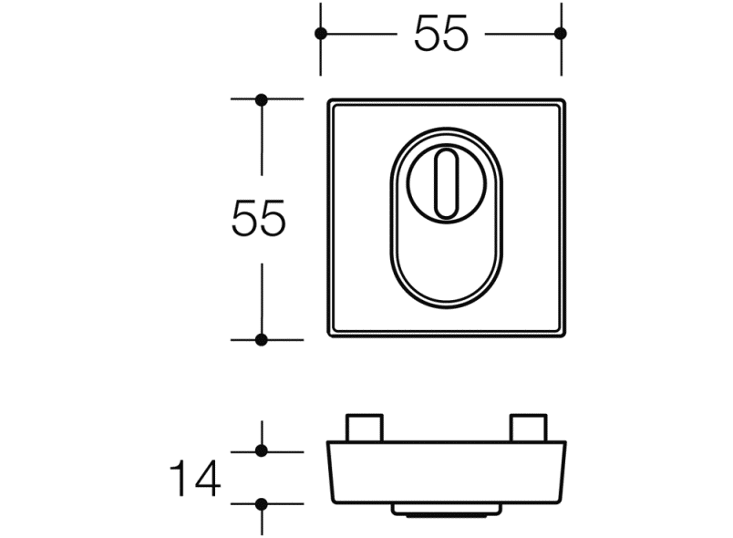 308XPESZRC Защитная розетка с крышкой цилиндра HEWI System 100 | Edelstahl  - Вид №1