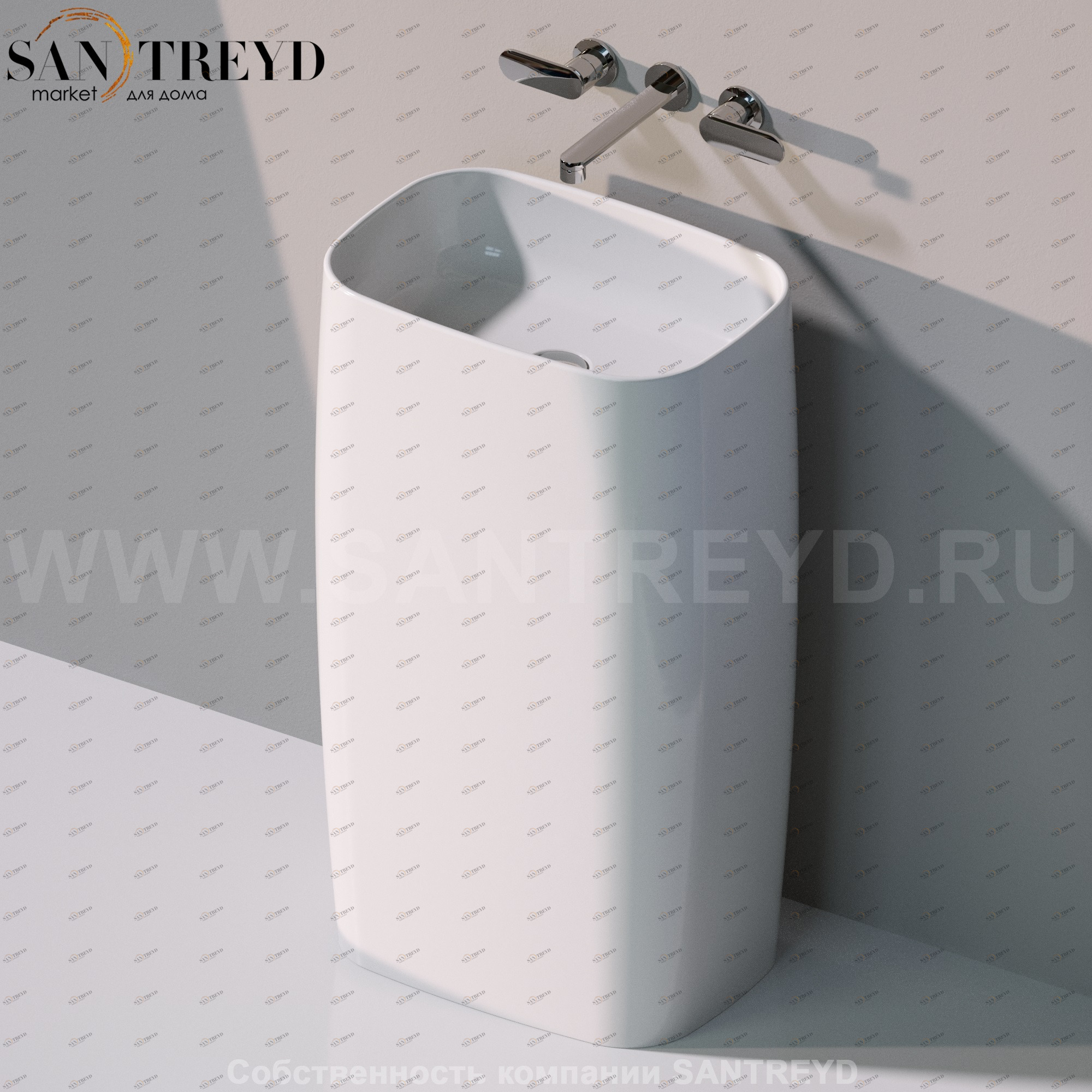 FG52P9016 Напольная раковина стоящая прямоугольная Ceramica Flaminia Flag