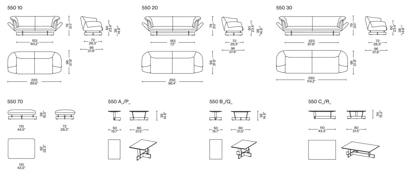 Ткань диван CASSINA Living ARCH-00096062 - Вид №7