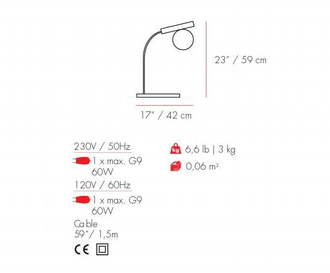 UTU Soulful Lighting Настольная лампа в современном стиле Globe Santreyd sun-id-1399277 - Вид №5