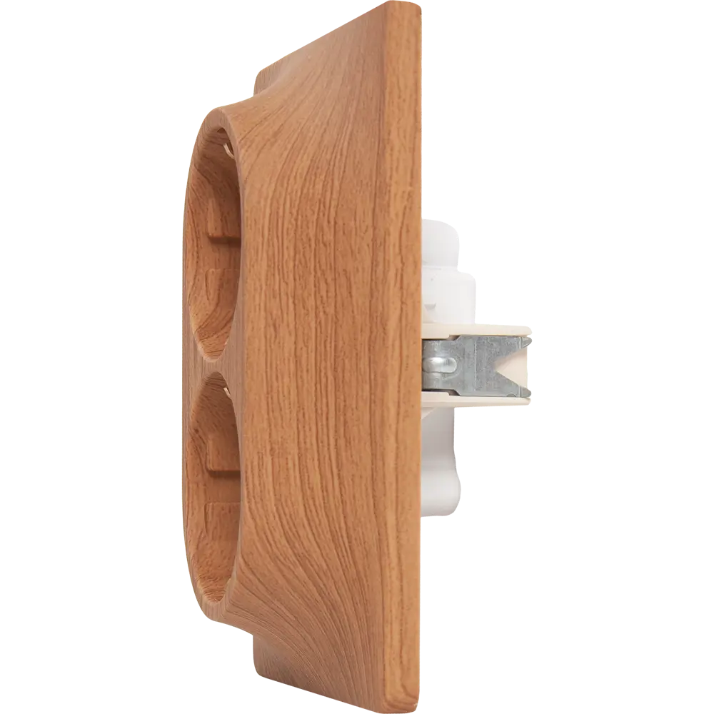 Розетка двойная встраиваемая Schneider Electric Glossa с заземлением цвет дуб SYSTEME ELECTRIC STLM-2085956 - Вид №4