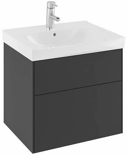 42558 IFO Sense тумба под умывальник, с двумя ящиками, W = 900 мм, W1 = 922 мм, темно-серый - Вид №5