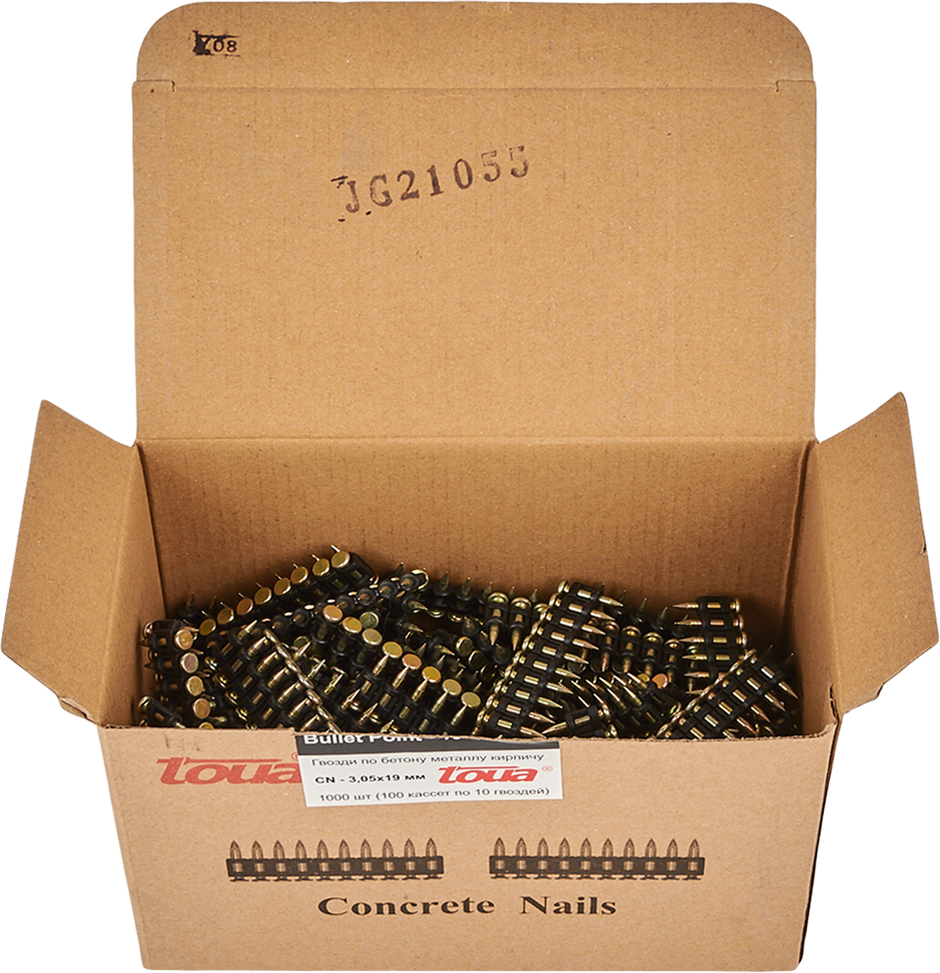89070436 Гвозди по бетону усиленные 3.05x19 мм, 1000 шт. STLM-0077949 TOUA  - Вид №5
