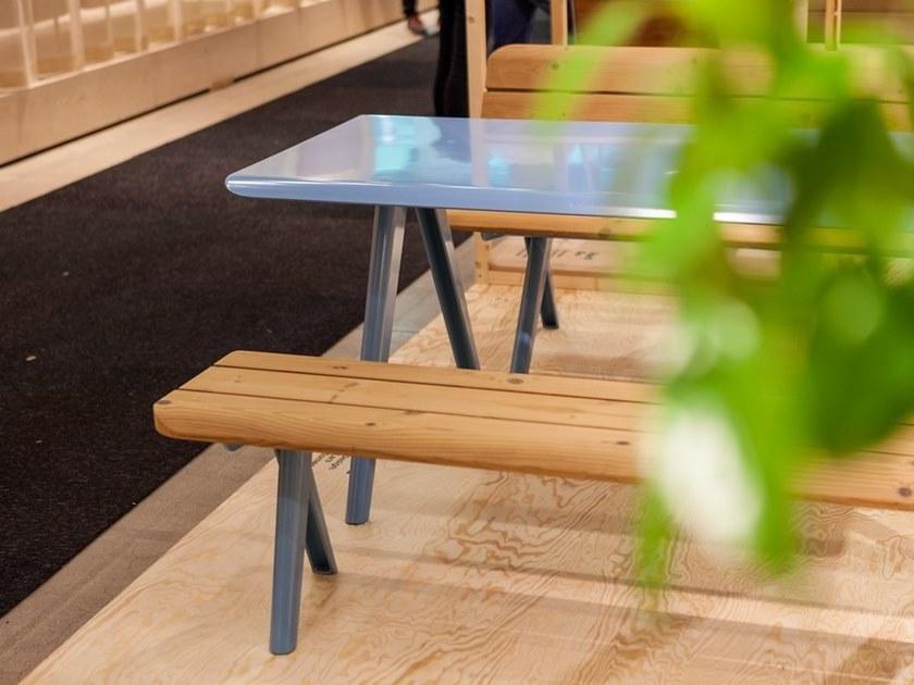 VESTRE Скамья из стали и дерева без спинки Nunu sun-id-1367646 - Вид №5