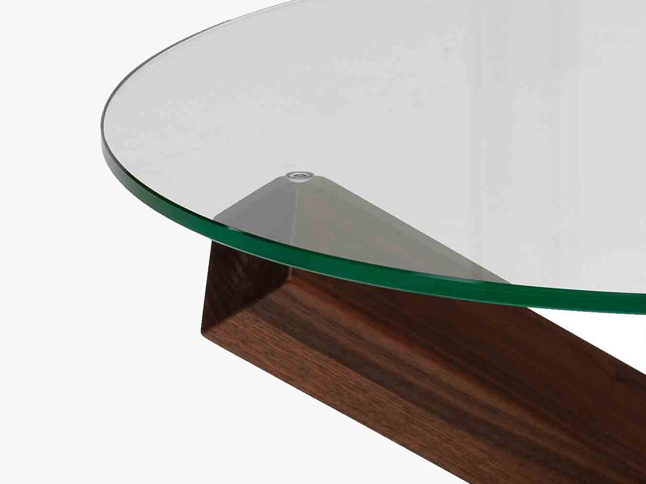 Круглый журнальный столик из массива дерева и стекла Air Division ARCH-00092510 - Вид №2