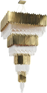 Квадратная люстра LUXXU Empire