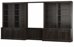 DWFI Открытый книжный шкаф из фанерованной древесины  00002373