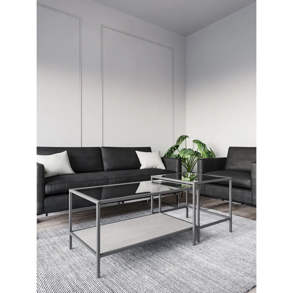 Профиль под стекло Лофт 2000 мм алюминий графит ЛОФТ-КОМПЛЕКТ STLM-2187220 - Вид №3