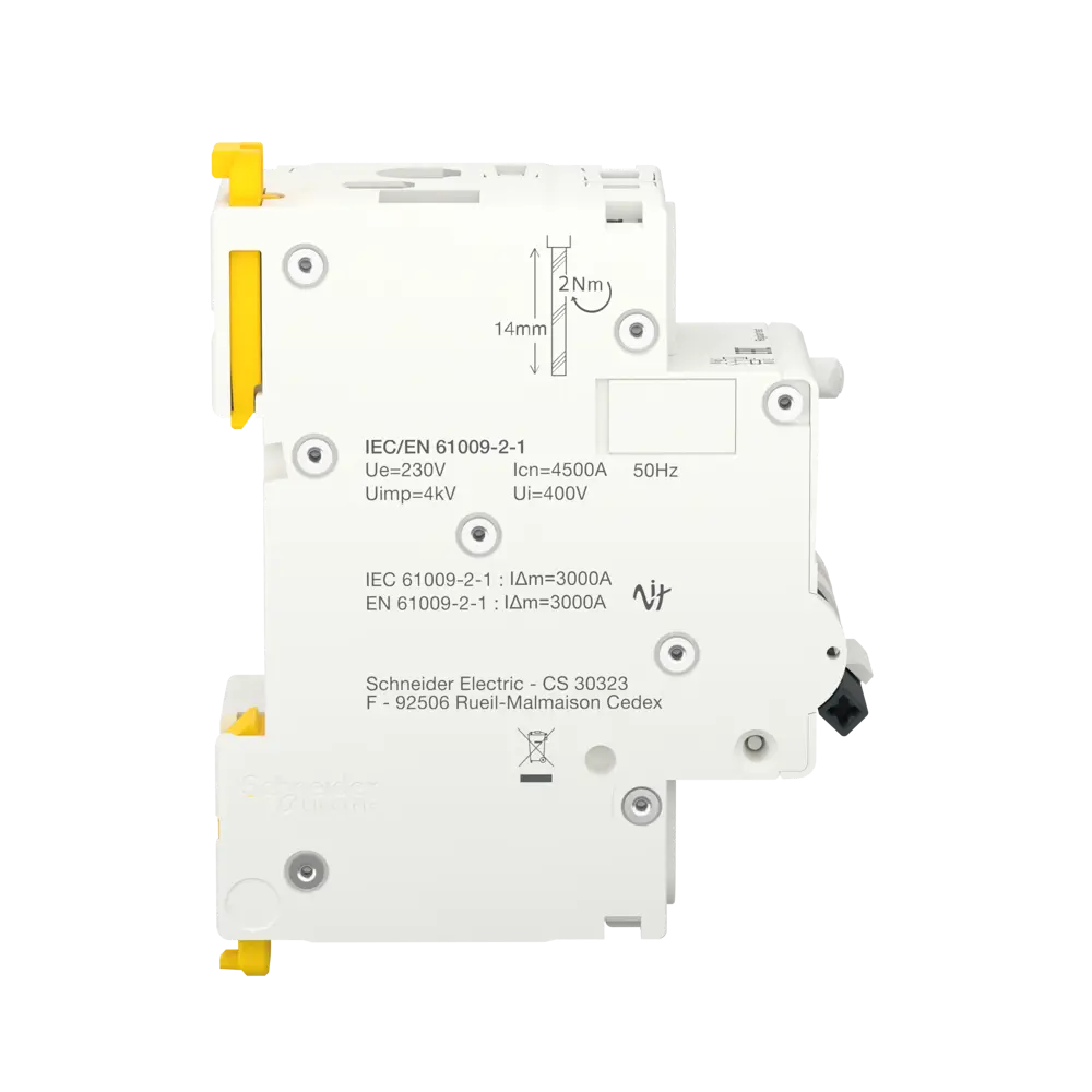 Дифференциальный автомат Systeme Electric Acti9 1P N C32 A 30 мА 4.5 кА AC A9DZ1632 STLM-2051891 - Вид №3