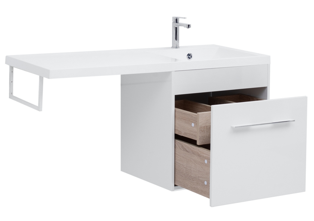 Тумба с раковиной Aquanet Августа 120 R белый 0021002600239568 - Вид №5