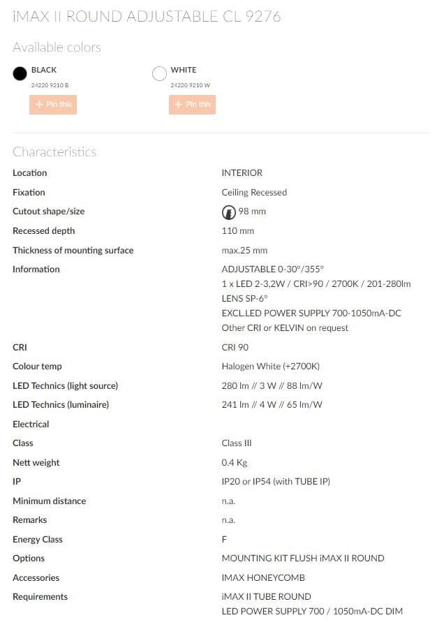 Регулируемый светодиодный прожектор Deltalight iMAX ARCH-00010169 - Вид №6