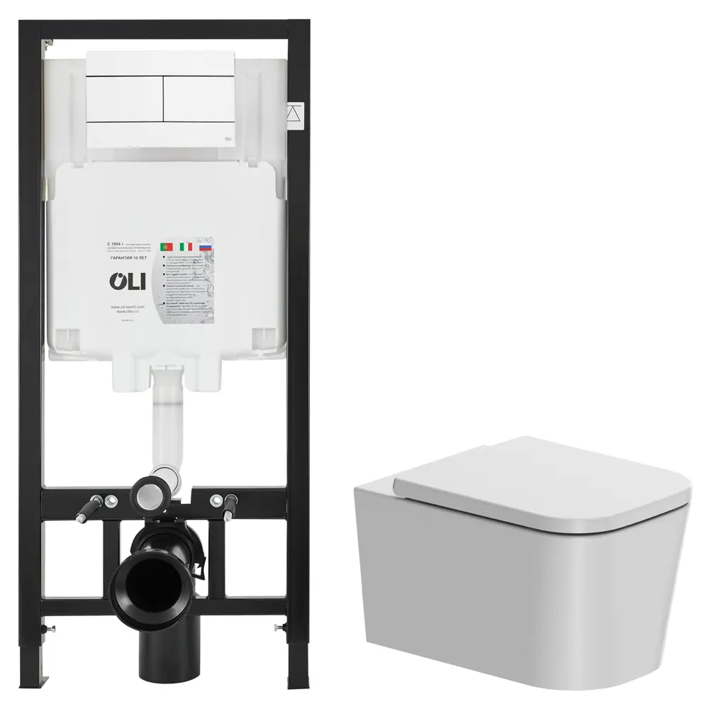 Комплект инсталляции Oli 80 Eco с безободковым унитазом AM.PM Moxie STLM-2048279