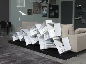 Ronda Design Книжный шкаф двухсторонний разделительный металлический