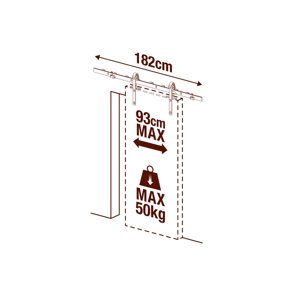 Раздвижная система Artens Factory 182 см цвет черный STLM-2127488 - Вид №5