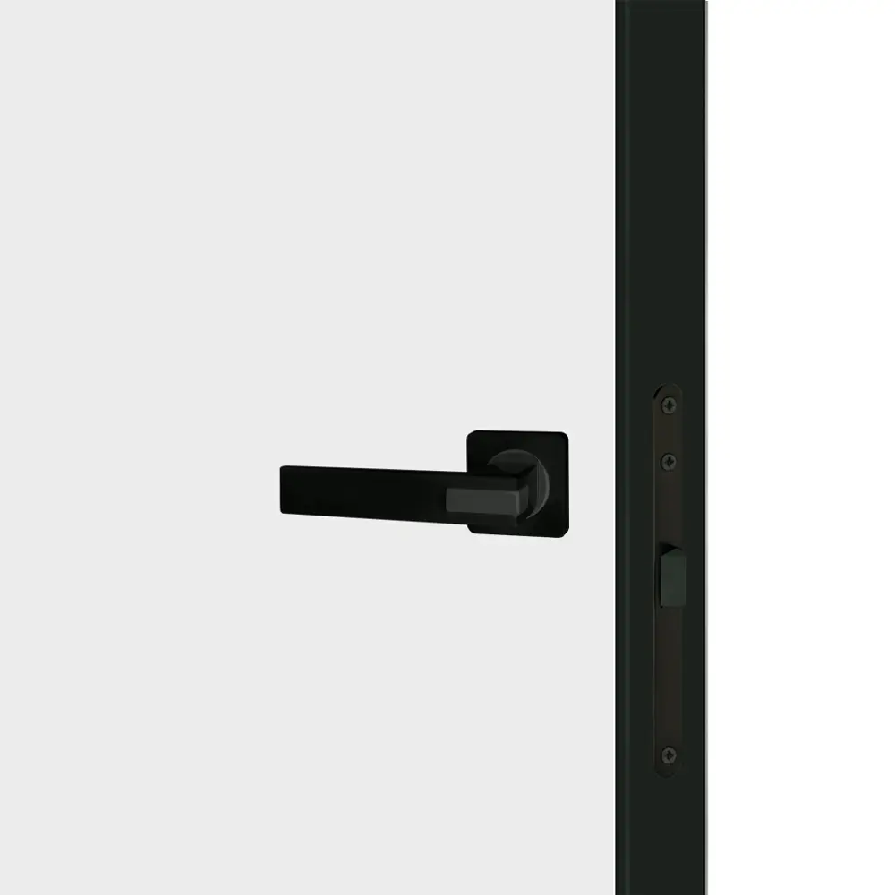 Дверь межкомнатная глухая Invisible 90x220 см цвет белый с замком черная кромка правая 89433724 STLM-2083161 VELLDORIS  - Вид №2