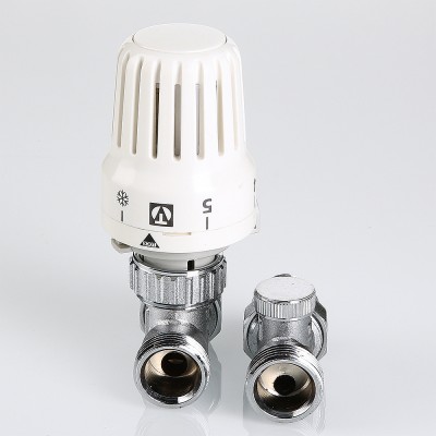 VT.046.NER.04 Комплект терморегулируюшего оборудования для радиатора прямой с переходом на «евроконус» Valtec 1/2 x 3/4" («евроконус»)  - Вид №6