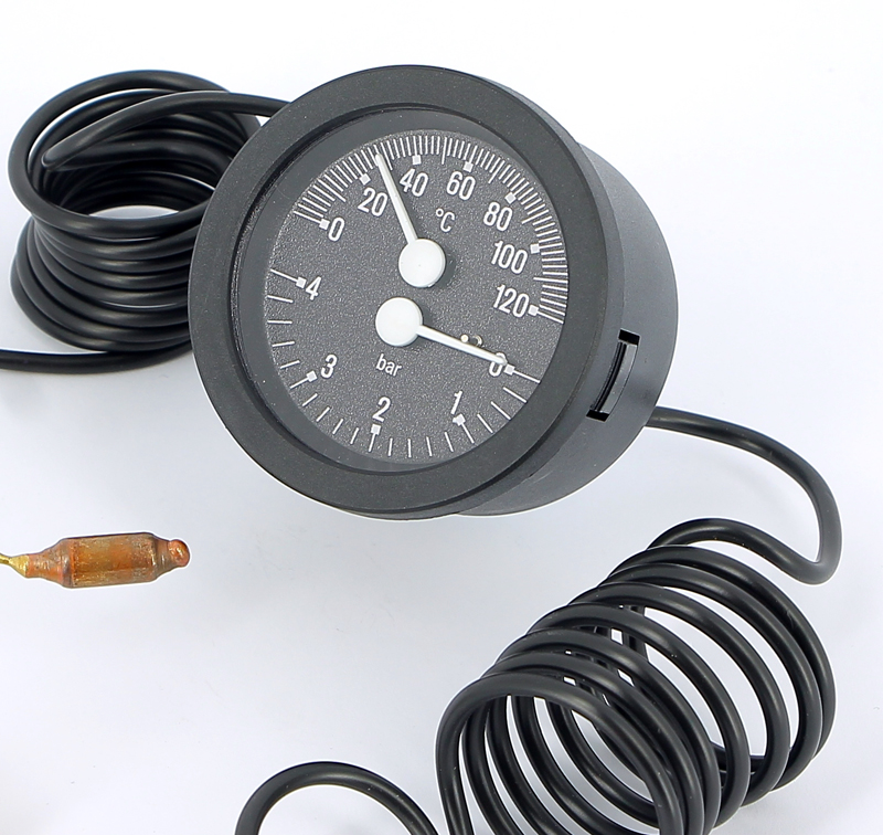 Термоманометр дистанционный с капилярной трубкой длиной 1000мм EMMETI 4бар 120 град.C 00622052 - Вид №4
