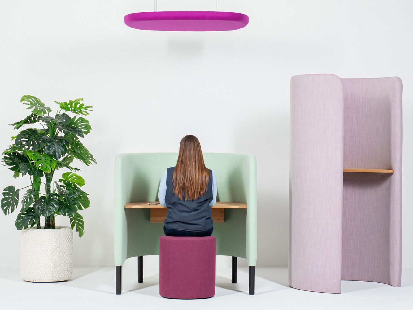 Стол со звукопоглощающими перегородками BuzziSpace BuzziHug Work ARCH-00069800 - Вид №3