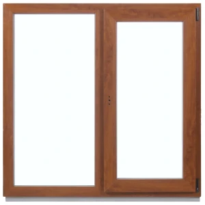 Окно ПВХ двухстворчатое, 120x100 см, глухое/поворотно-откидное правое