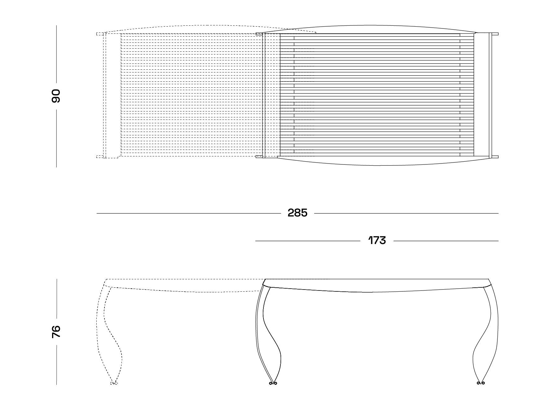 Раздвижной стол из стали и дерева Poltronova Сплит ARCH-00125241 - Вид №5