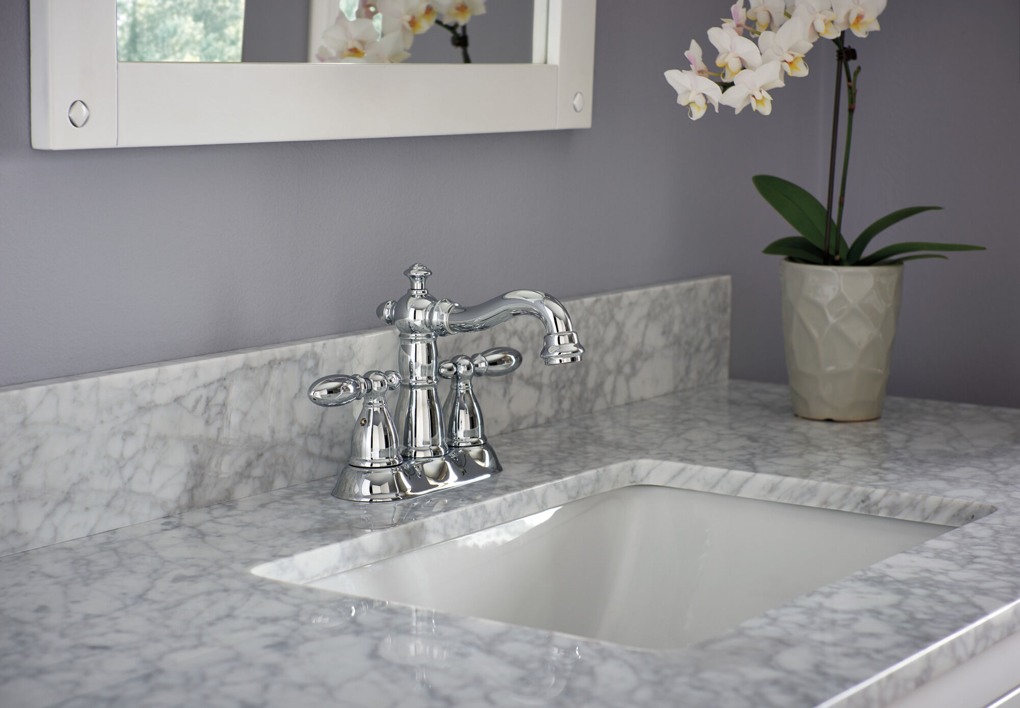 2555-PBMPU-DST Смеситель для ванной комнаты с двумя ручками Delta Faucet Victorian Полированная латунь - Вид №1