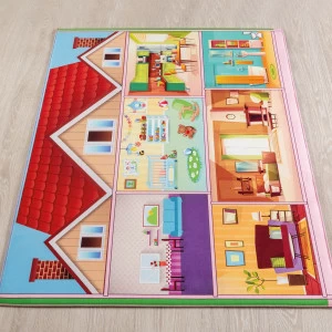 Ковер детский игровой 100х150 см "Дом" Play House CILEK  00-3832221 Разноцветный