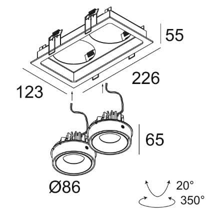 Регулируемый светодиодный прожектор Deltalight Minigrid In ARCH-00145695 - Вид №11