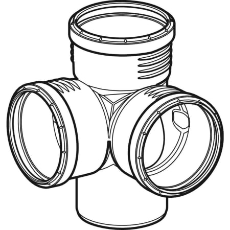 390.459.14.1 Крестовина двухплоскостная Geberit Silent-PP 87,5° Geberit  - Вид №1