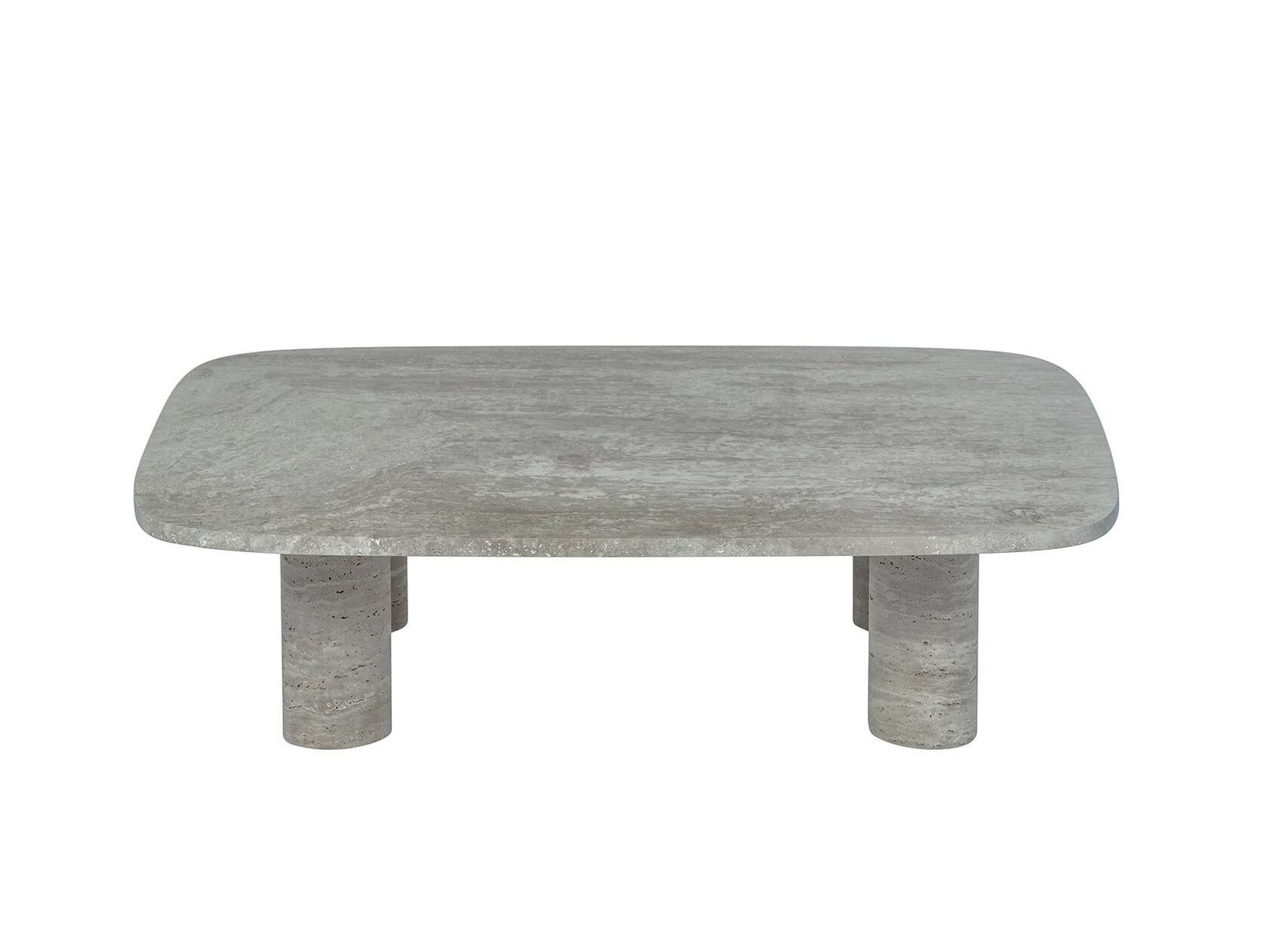 Низкий прямоугольный журнальный столик из травертина blomus волос ARCH-00016410