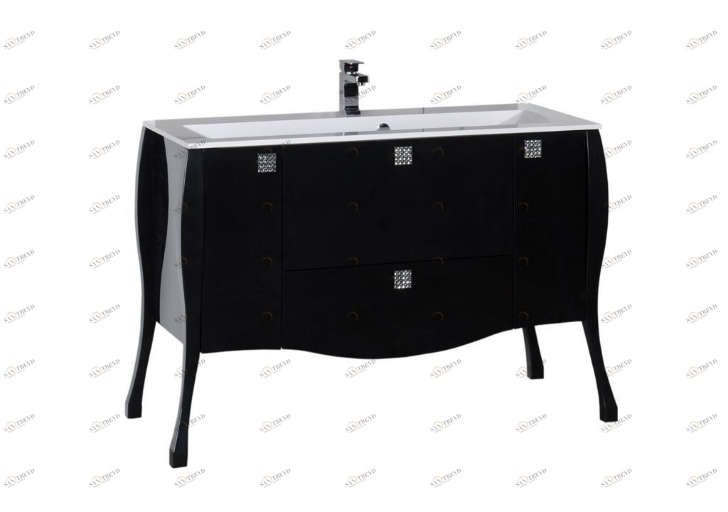 Тумба с раковиной Aquanet Мадонна 120 черный 0016890200164747