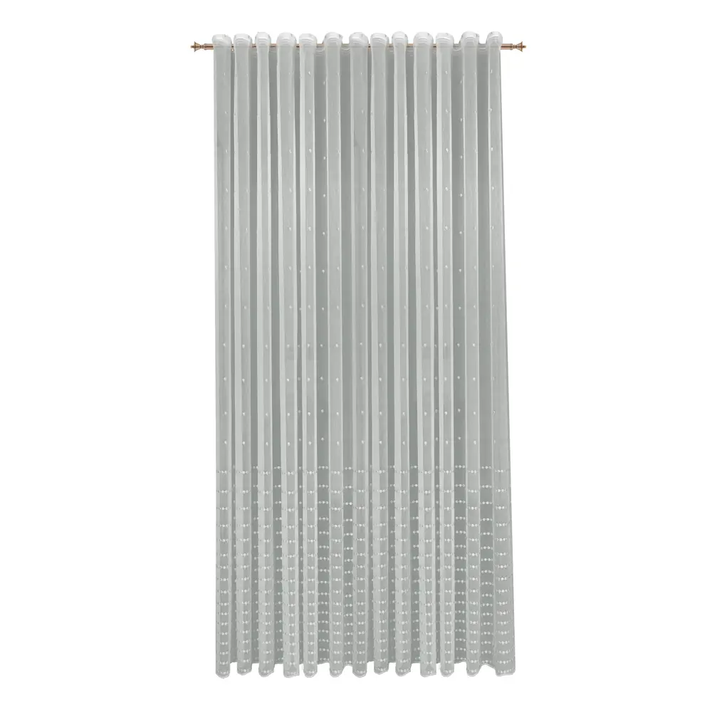 Тюль на ленте Бари 250x260 см цвет серебристо-белый MIAMOZA STLM-2127942