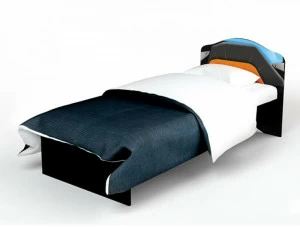 Кровать классика ABC-KING Pilot с рисунокм и кож.вставкой (190*90) без ящика