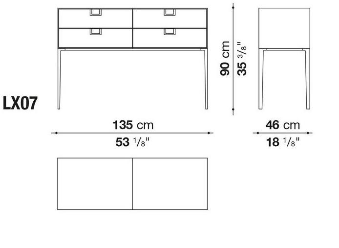 Maxalto Буфет из лакированного дерева с ящиками Alcor sun-id-1366871 - Вид №3