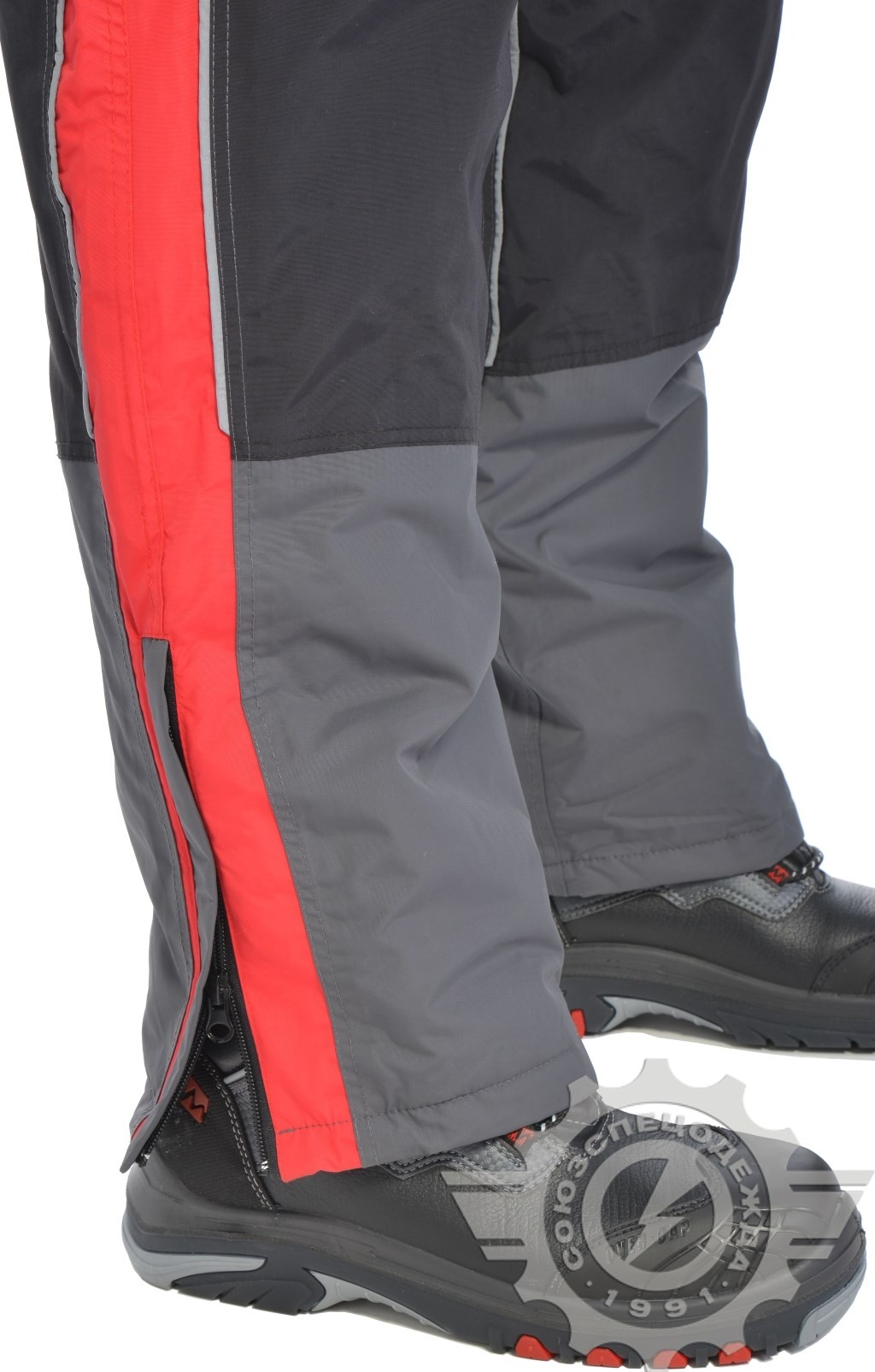 60939 Полукомбинезон "Аргус" зимний красно-белый  Зимняя спецодежда  размер 52-54/182-188  - Вид №7