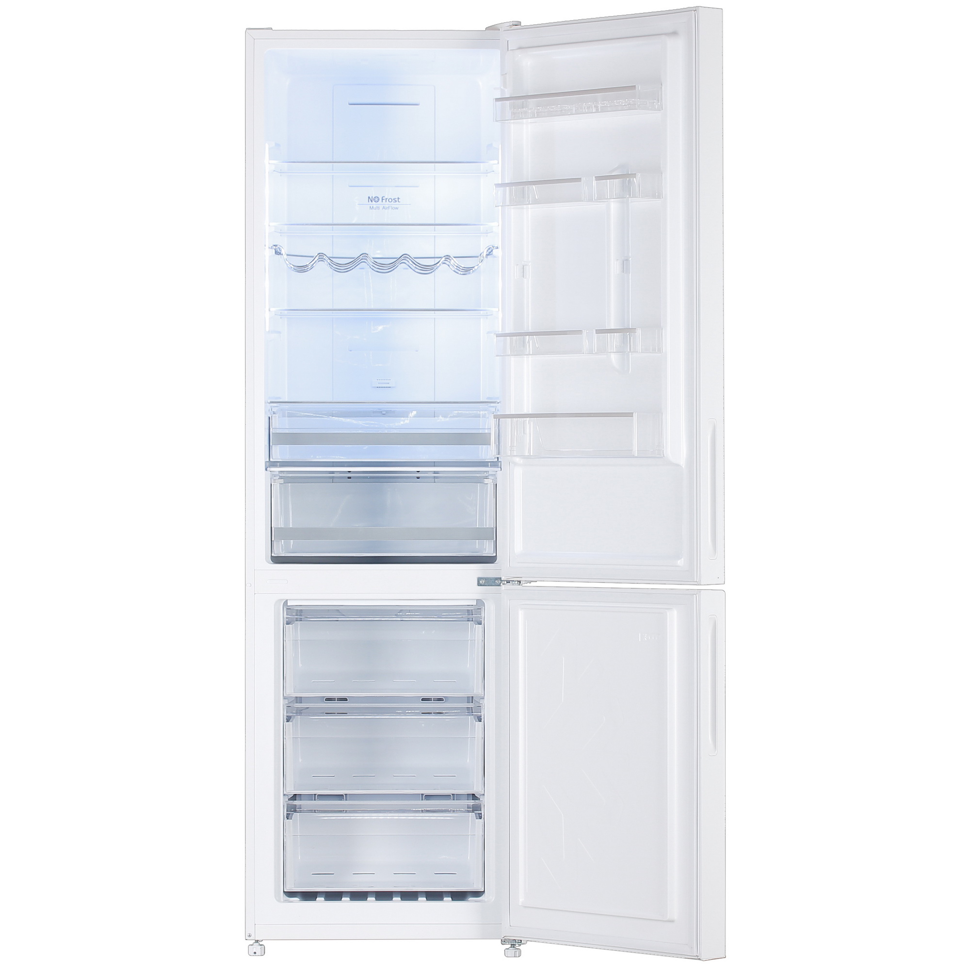 5032036 Холодильник с морозильником   DEXP RF-CN350DMG/SI белый STDN-0025120 - Вид №1