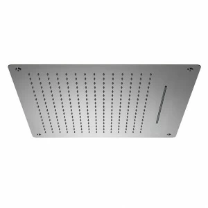 Навесной квадрат 60 см. Дождь & amp; Каскадная лейка для душа. Расход при 3 барах 22 л / мин для каскада и 16 л / мин для функции дождя.    Square NOKEN 100137920  INOX MIRROR