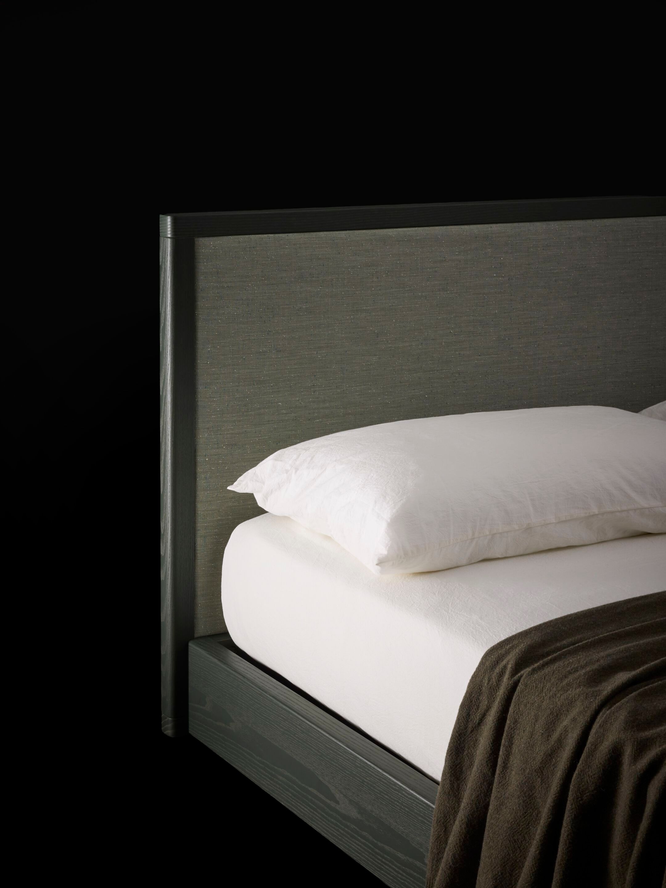Деревянная двуспальная кровать с мягким изголовьем Bolzan Awase ARCH-00032341 - Вид №3