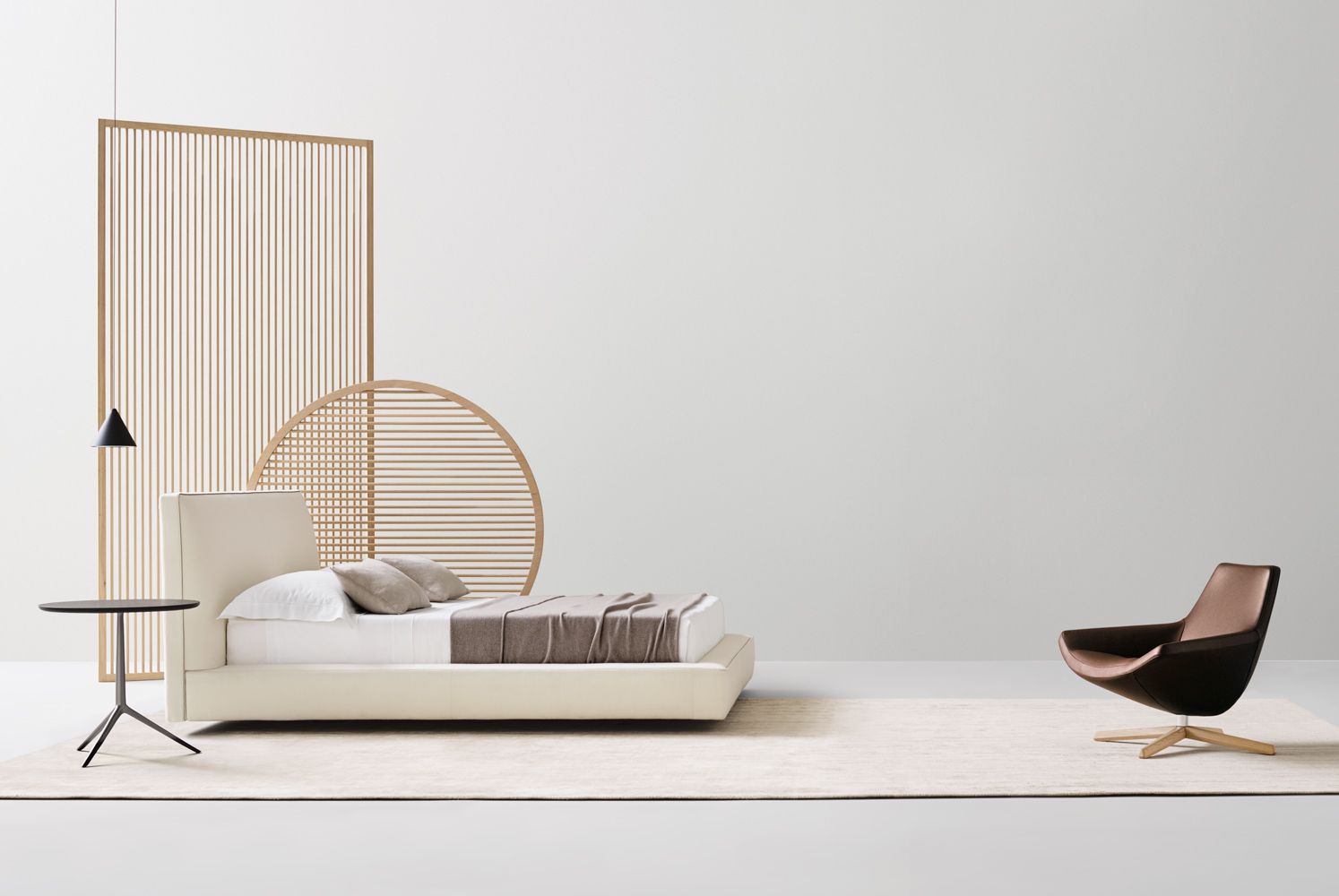 Двуспальная кровать из ткани B&B Italia ARCH-00050364 - Вид №1