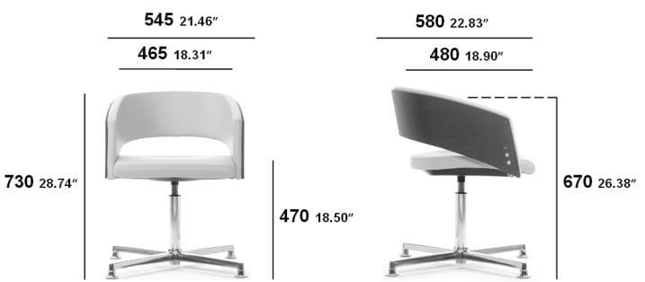 Спицевое вращающееся кресло SITIA Major ARCH-00130530 - Вид №5