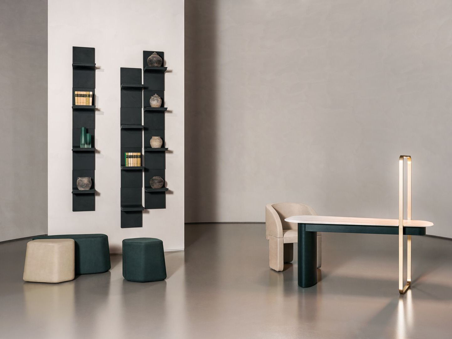 Кожаный модульный пуф Baxter BEKI ARCH-00045861 - Вид №1