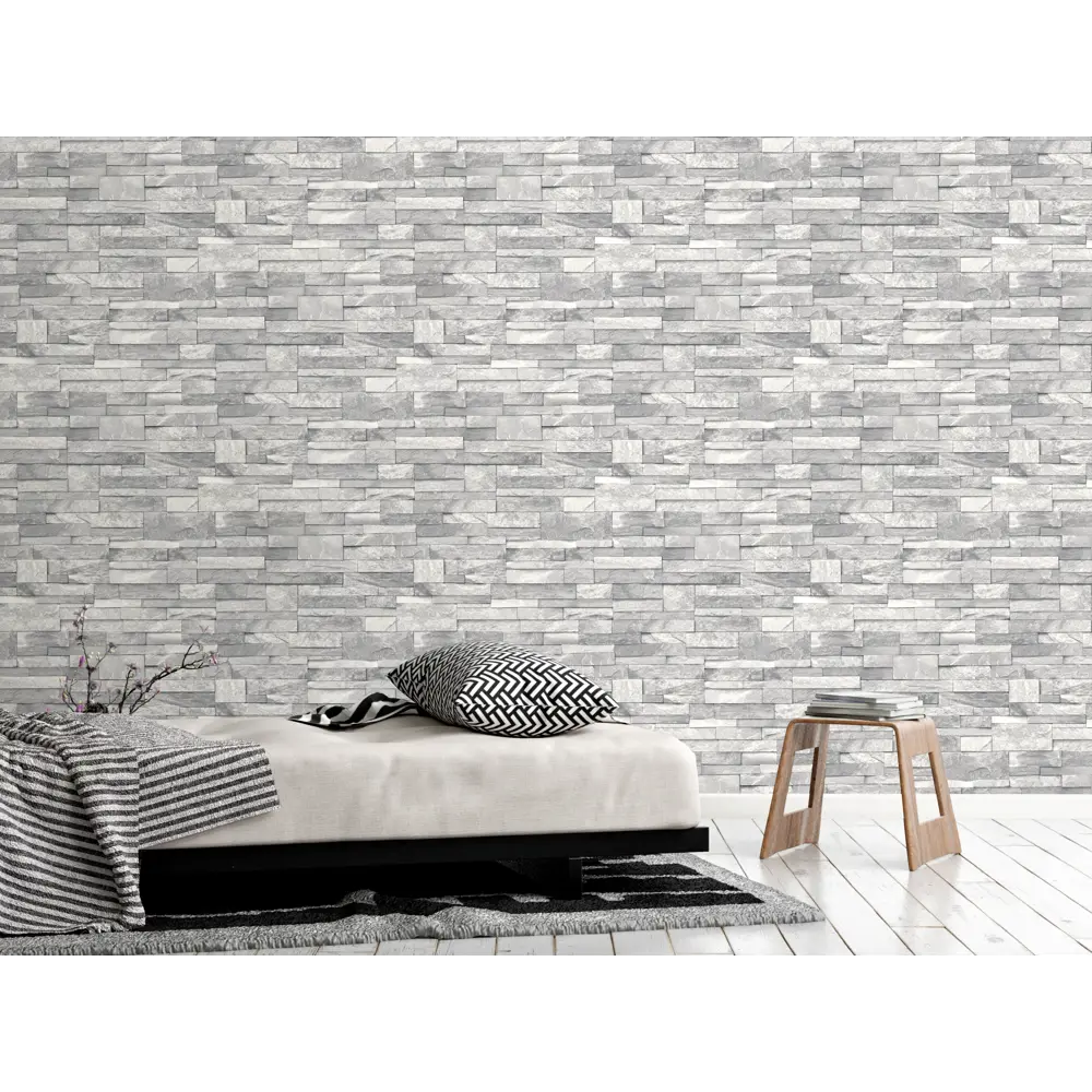 Обои флизелиновые Inspire Samy серые 0.53 м STLM-2196964 - Вид №6